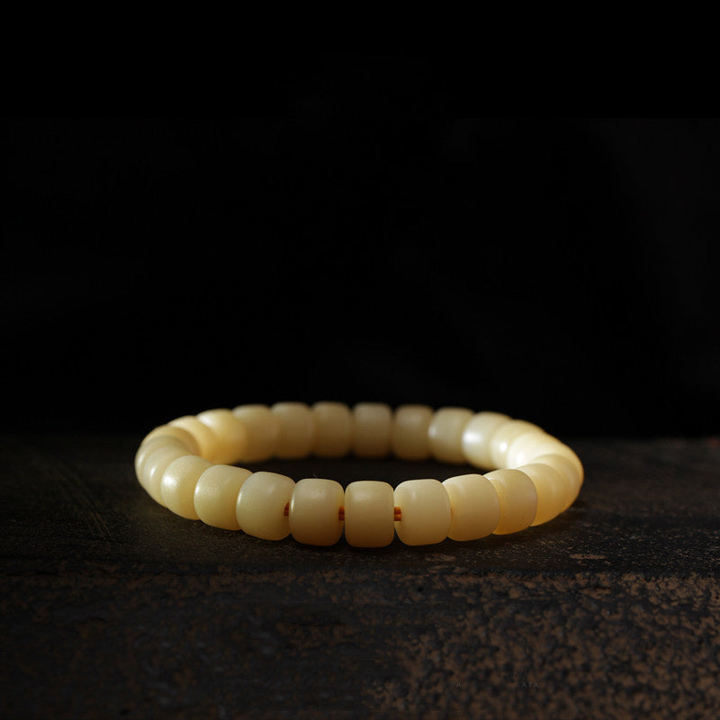 Camel Bone Bracelet With Soft Bodhi Seeds