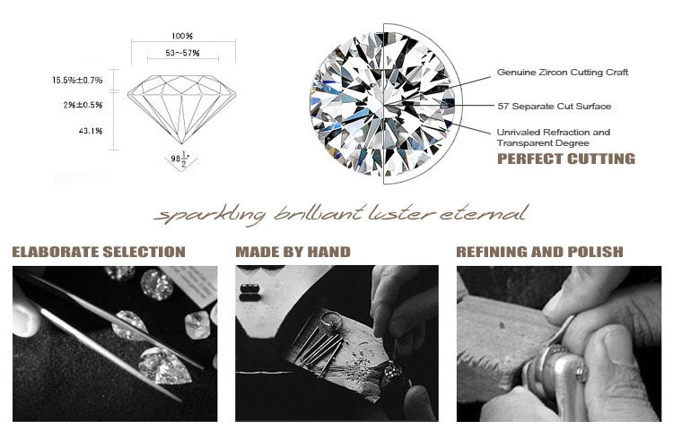 Four-prong Group Set Women's Simple Engagement Ring