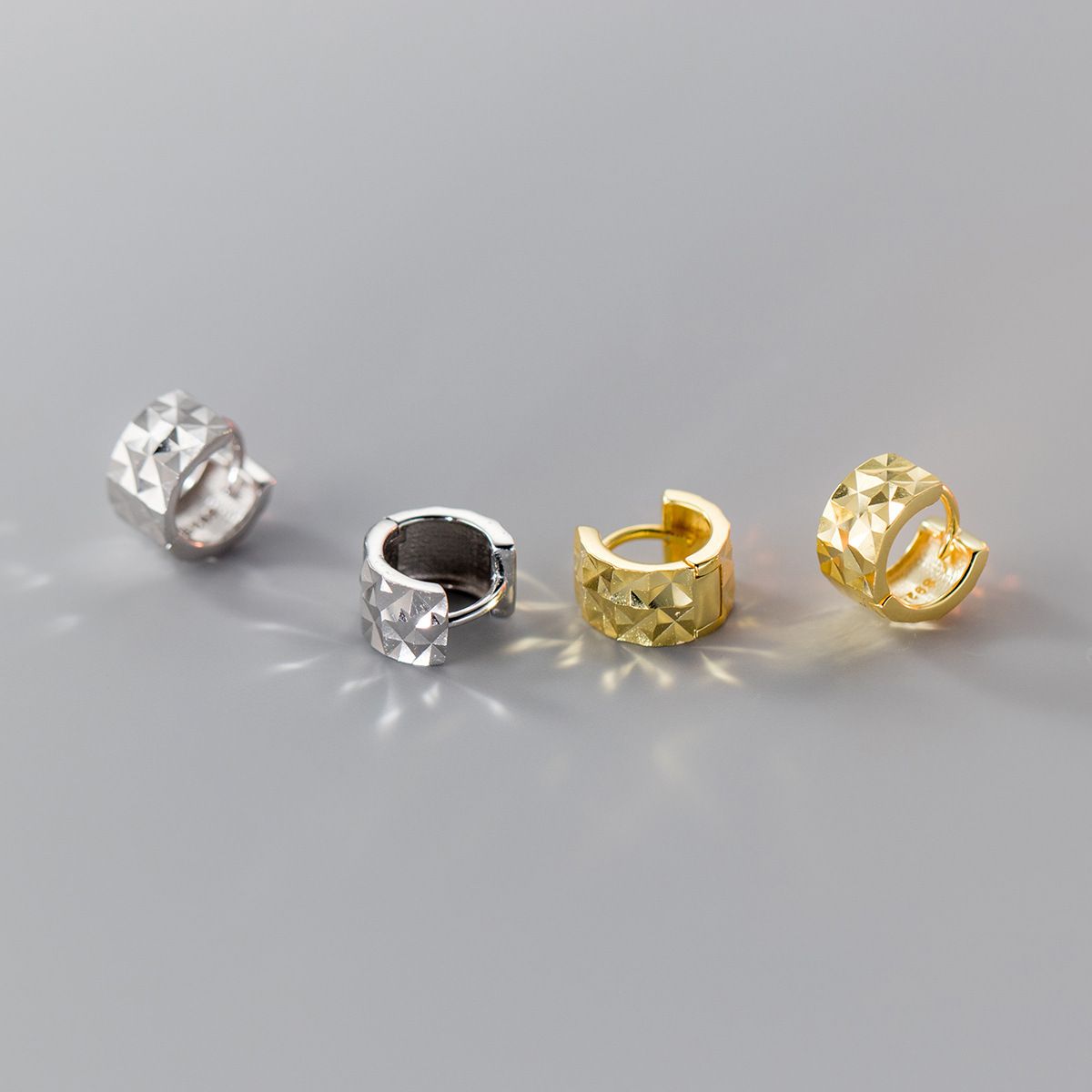 Silver Glossy Simple Wide-faced Ear Clip