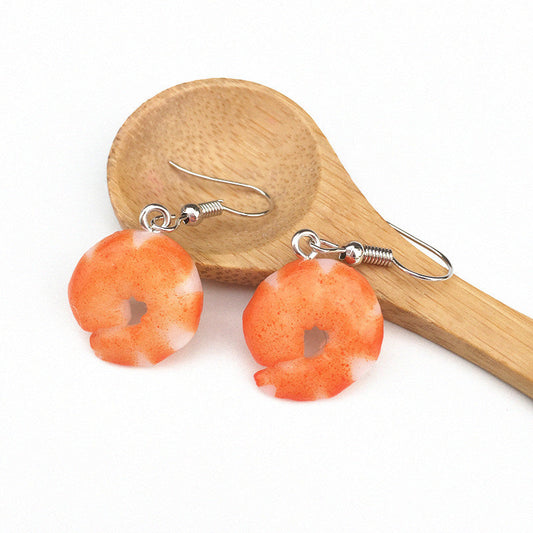Creative Hand-made Shrimp Earrings Simulation Personality