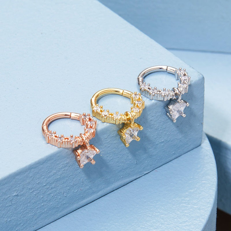 Planet Series Five-pointed Star Accessories Titanium Steel Nose Ring