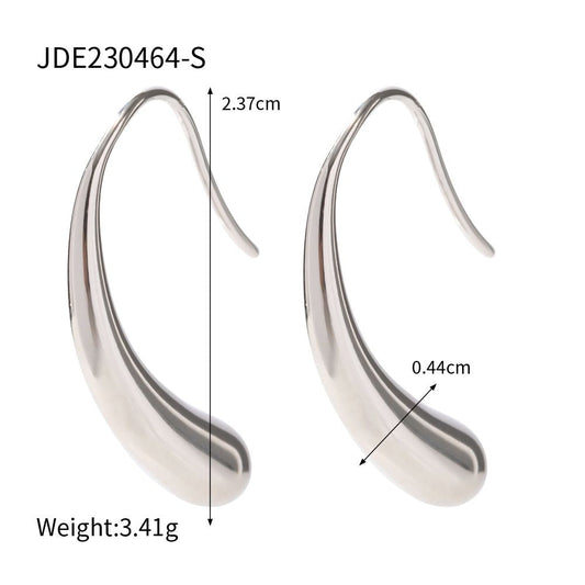 18K Gold Stainless Steel Irregular Water Drop Ear Studs