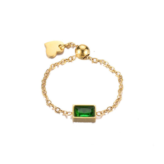 Women's Fashion Simple Pull Adjustment Chain Ring