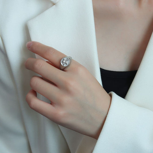 European And American Personality Angel Boy Ring