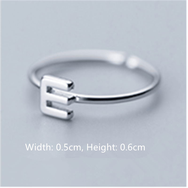 Women's Korean Style Literary Letter Ring