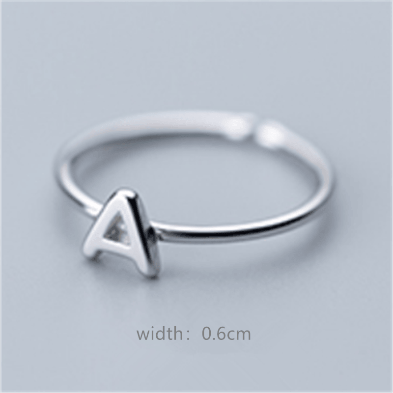Women's Korean Style Literary Letter Ring