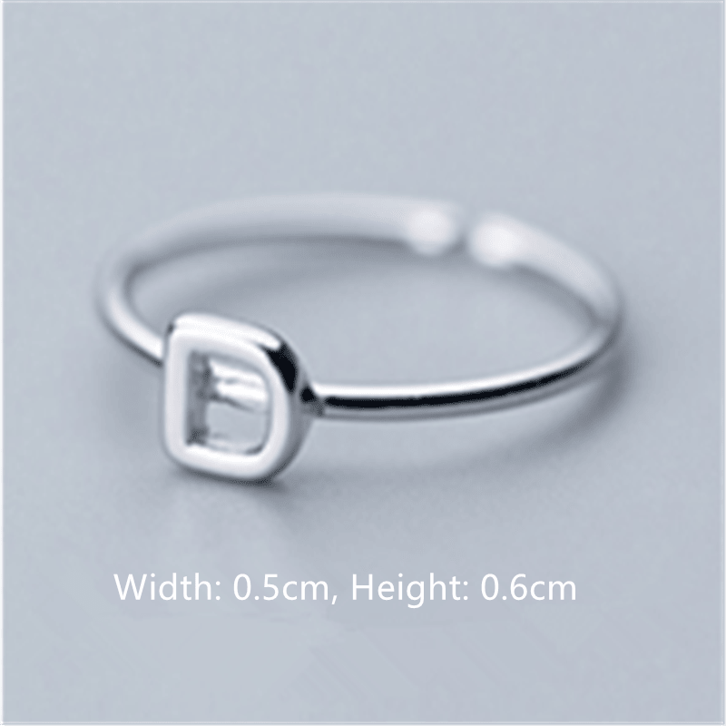 Women's Korean Style Literary Letter Ring