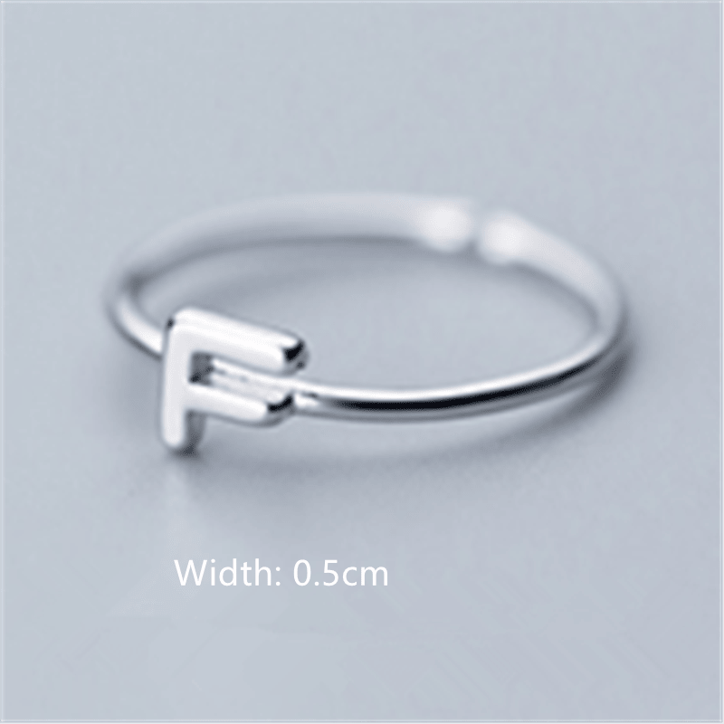 Women's Korean Style Literary Letter Ring