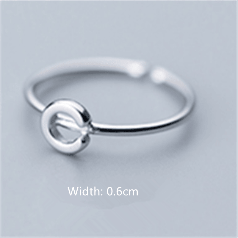 Women's Korean Style Literary Letter Ring