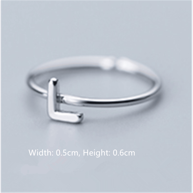 Women's Korean Style Literary Letter Ring