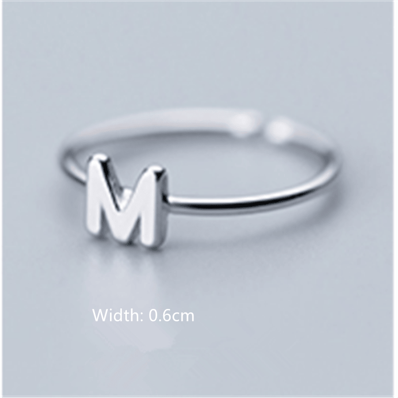 Women's Korean Style Literary Letter Ring