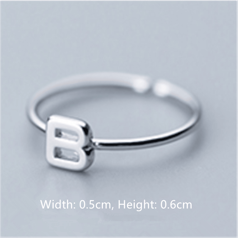 Women's Korean Style Literary Letter Ring