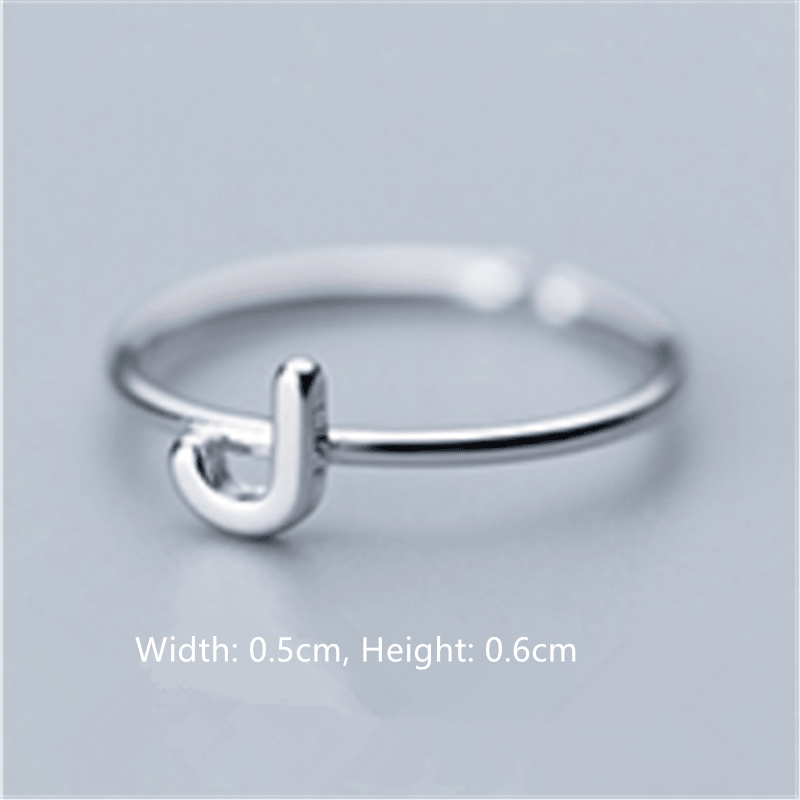 Women's Korean Style Literary Letter Ring