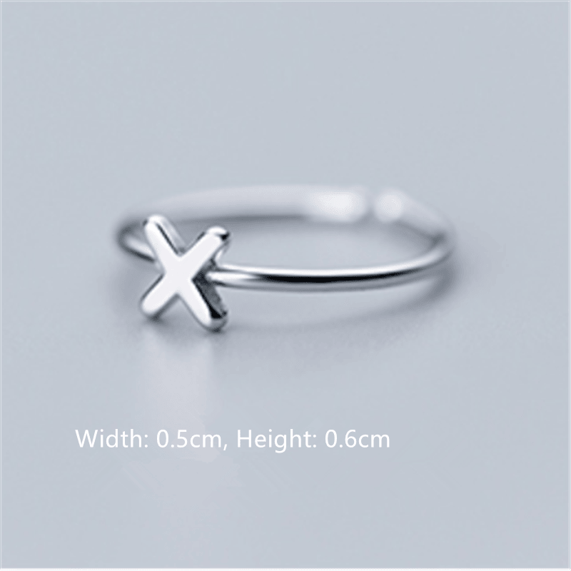 Women's Korean Style Literary Letter Ring