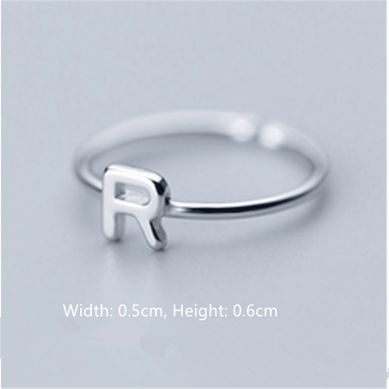 Women's Korean Style Literary Letter Ring