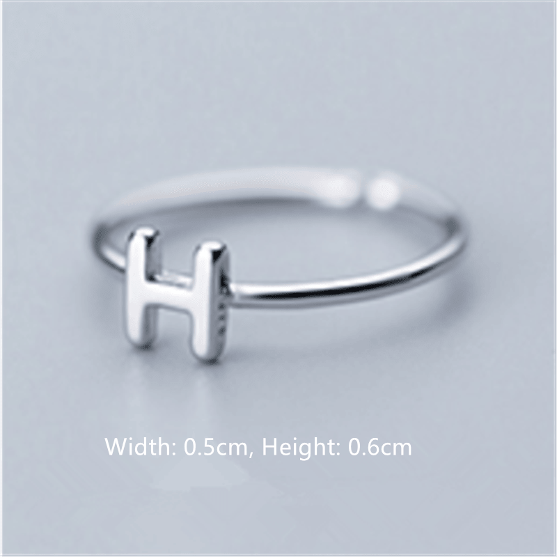 Women's Korean Style Literary Letter Ring