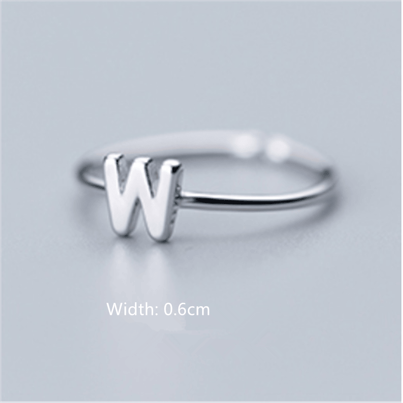 Women's Korean Style Literary Letter Ring