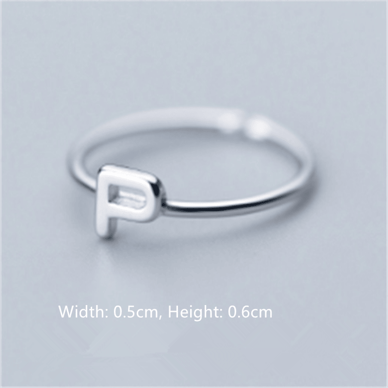Women's Korean Style Literary Letter Ring