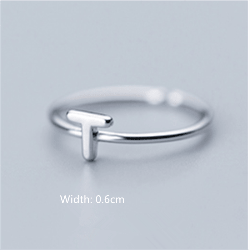Women's Korean Style Literary Letter Ring