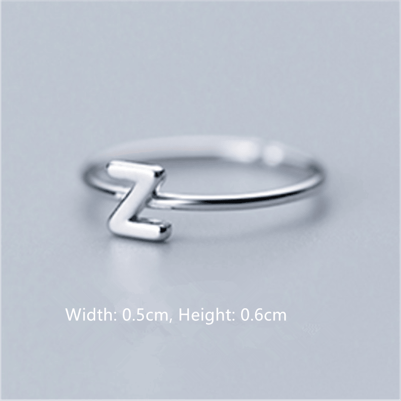 Women's Korean Style Literary Letter Ring