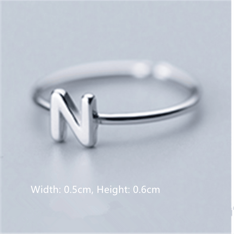 Women's Korean Style Literary Letter Ring
