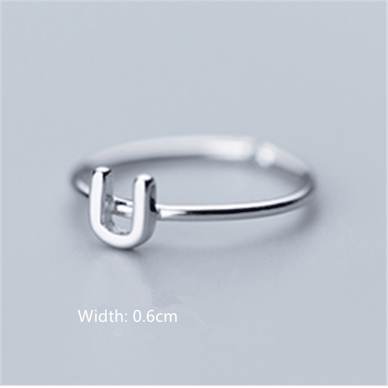 Women's Korean Style Literary Letter Ring