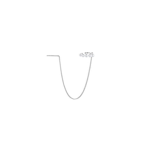 New Chain One-piece Pearl Ear Bone Clip Earrings For Women
