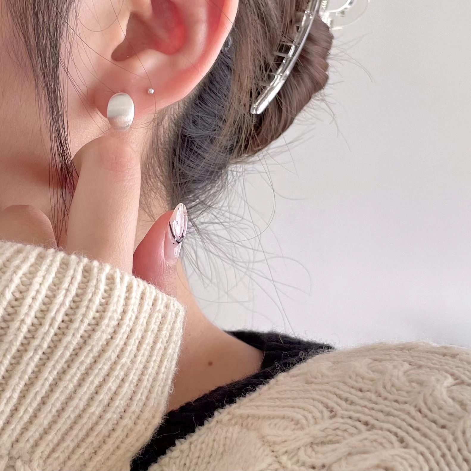 Women's Simple Fashion Sterling Silver Earrings