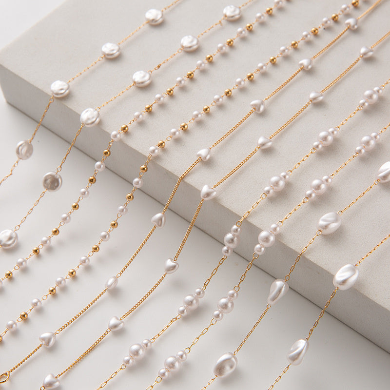 Simple Fashion Twisted Love Pearl Hanging Neck