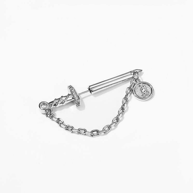 Designer Mulan Creative Chain Stud Earrings